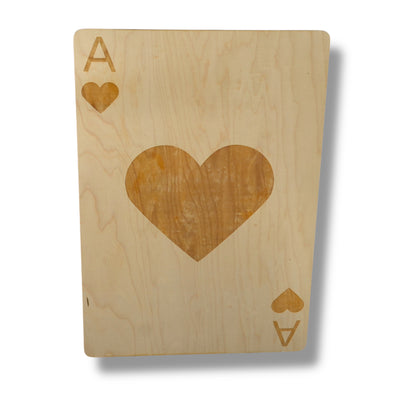 Ace of Hearts Sign 13x20 Raw Wood