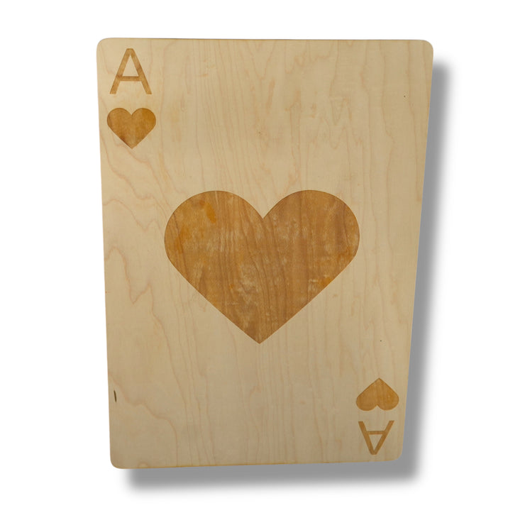 Ace of Hearts Sign 13x20 Raw Wood