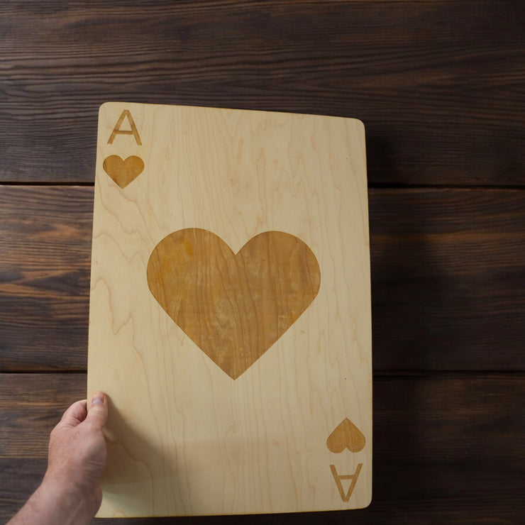 Ace of Hearts Sign 13x20 Raw Wood
