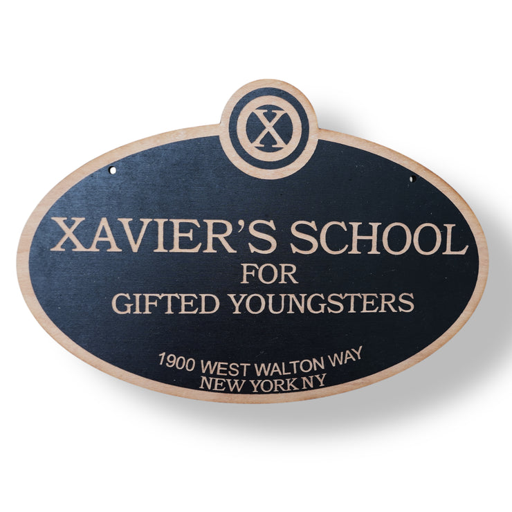 Xavier's PERSONALIZED School for Gifted Youngsters - Black Door Sign 6x9inches