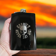 8oz BLACK Never Say Die Flask