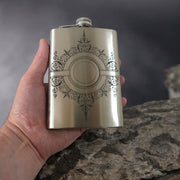 8oz Decorative Design Stainless Steel Flask