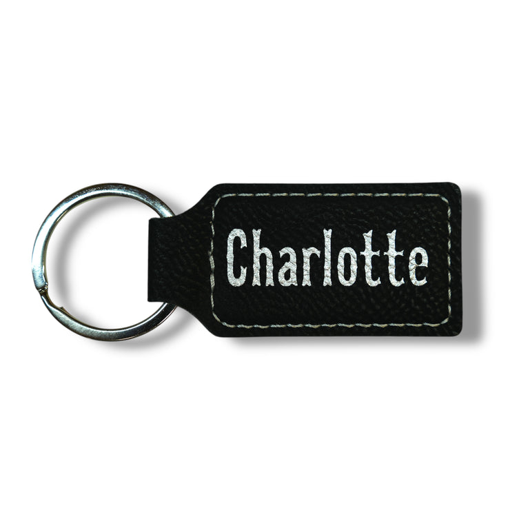 Keychain - Rectangle - Charlotte - Leather