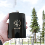 8oz BLACK Seven Deadly Sins LUST Flask