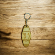 Keychain - Warning to avoid injury dont tell me how to do my job - Birch