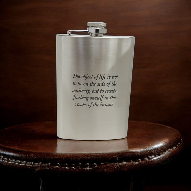 8oz The Object of life Marcus Aurelius SS Flask