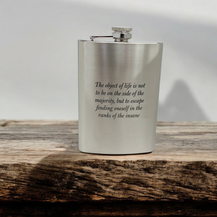 8oz The Object of life Marcus Aurelius SS Flask