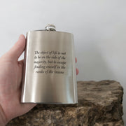 8oz The Object of life Marcus Aurelius SS Flask