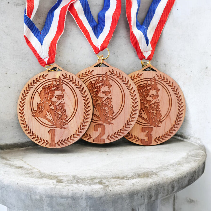 Award - 1st 2nd & 3rd Place Zeus Medals - Cedar