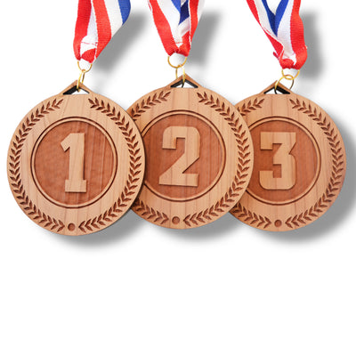 Award - 1st 2nd & 3rd Place Standard Medals - Cedar