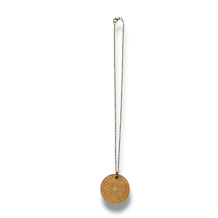 Necklace - Mayan Calendar - Snake and Cable Link chains