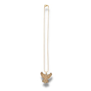 Necklace - Aztec Eagle - Snake and Cable Link chains - Birch wood