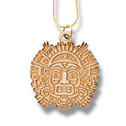 Necklace - Aztec Tribal - Snake and Cable Link chains - Birch wood