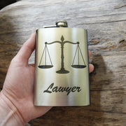 8oz Lawyer Stainless Steel Flask