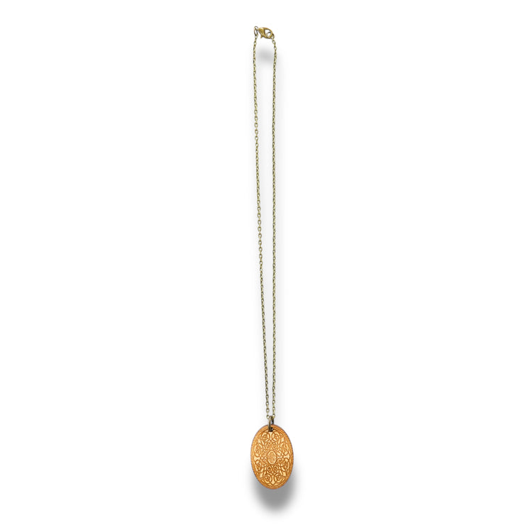 Necklace - Celtic Design - Key of Life Snake and Cable Link chains - Birch Wood