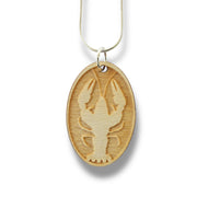 Necklace - Crawfish - Key of Life Snake and Cable Link chains - Birch Wood