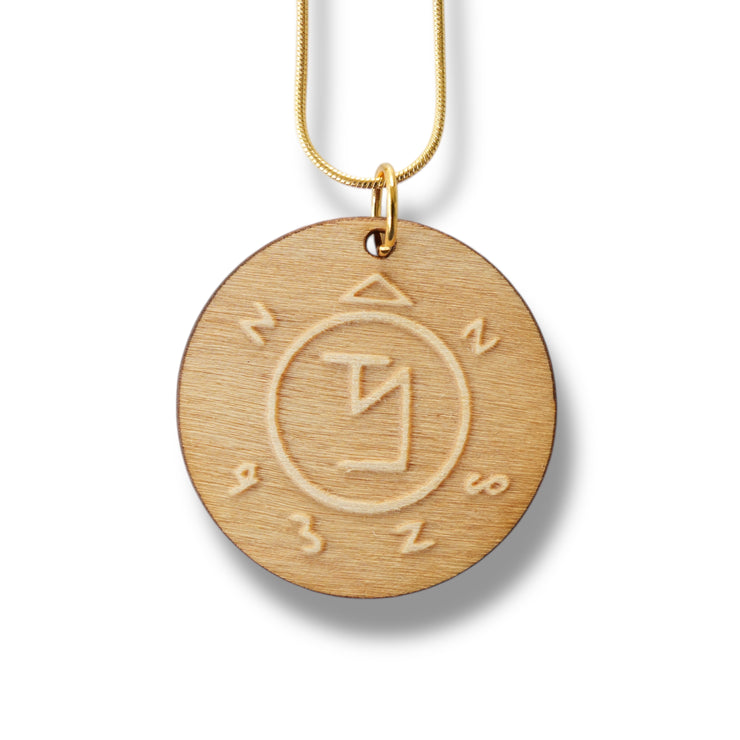 Necklace - Angel Ward - Key of Life Snake and Cable Link chains - Birch Wood