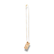 Necklace - Kansas License Plate - Key of Life Snake and Cable Link chains - Birch Wood