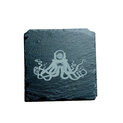 Coaster - Slate - Steampunk Octopus - SET OF 2