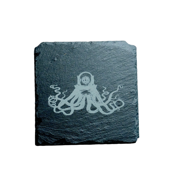 Coaster - Slate - Steampunk Octopus - SET OF 2