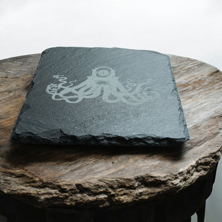 Coaster - Slate - Steampunk Octopus - SET OF 2