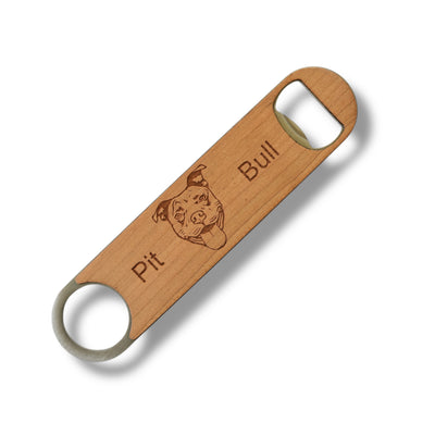 Wooden Bottle Opener - Pit Bull