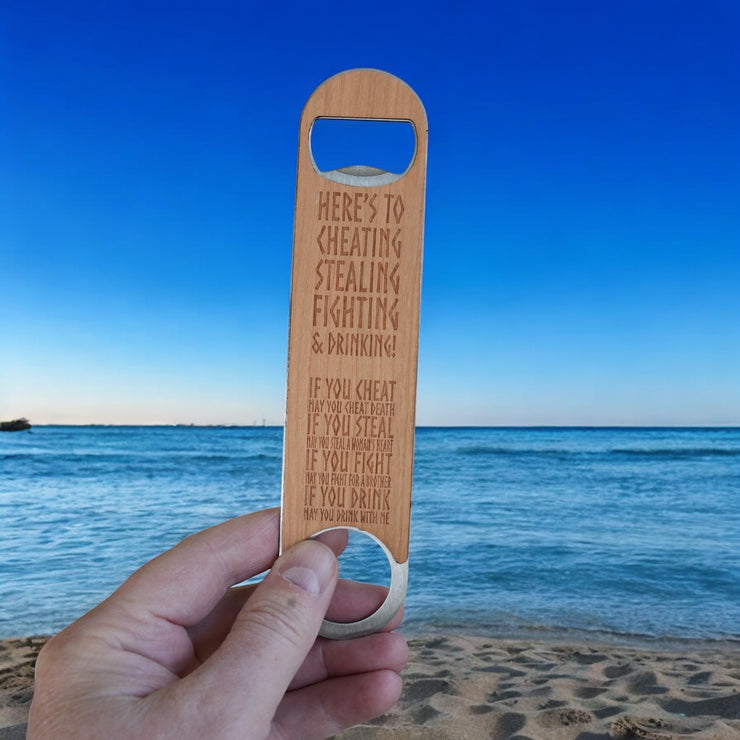 Wooden Bottle Opener - Viking Toast