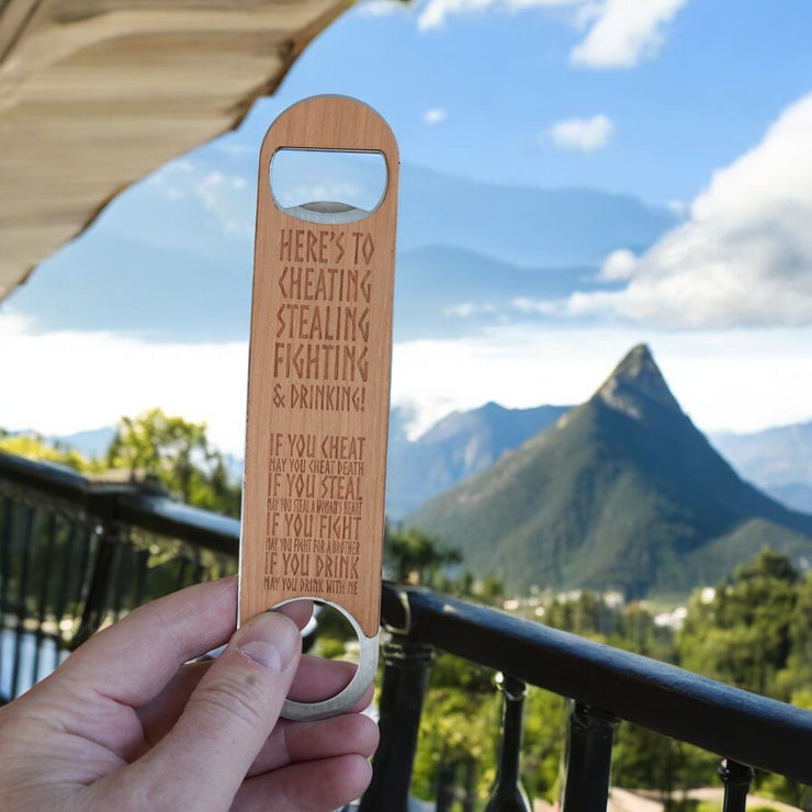 Wooden Bottle Opener - Viking Toast