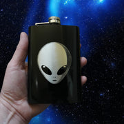 8oz BLACK Alien Flask
