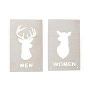 Sign - CUSTOM - Men and Women Deer Restroom Signs 6x10 (Both Signs)