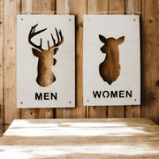 Sign - CUSTOM - Men and Women Deer Restroom Signs 6x10 (Both Signs)