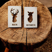 Sign - CUSTOM - Men and Women Deer Restroom Signs 6x10 (Both Signs)