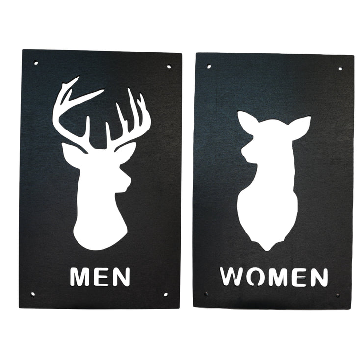 Sign - CUSTOM - Men and Women Deer Restroom Signs 6x10 (Both Signs)