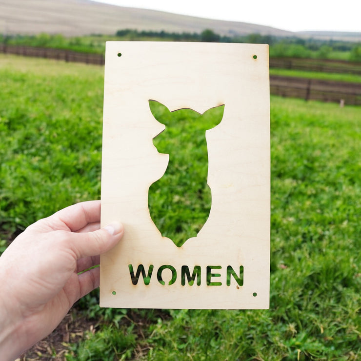 Sign - CUSTOM - Men and Women Deer Restroom Signs 6x10 (Both Signs)