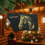 Ornament - Black - Montana with Horse