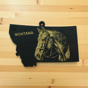 Ornament - Black - Montana with Horse