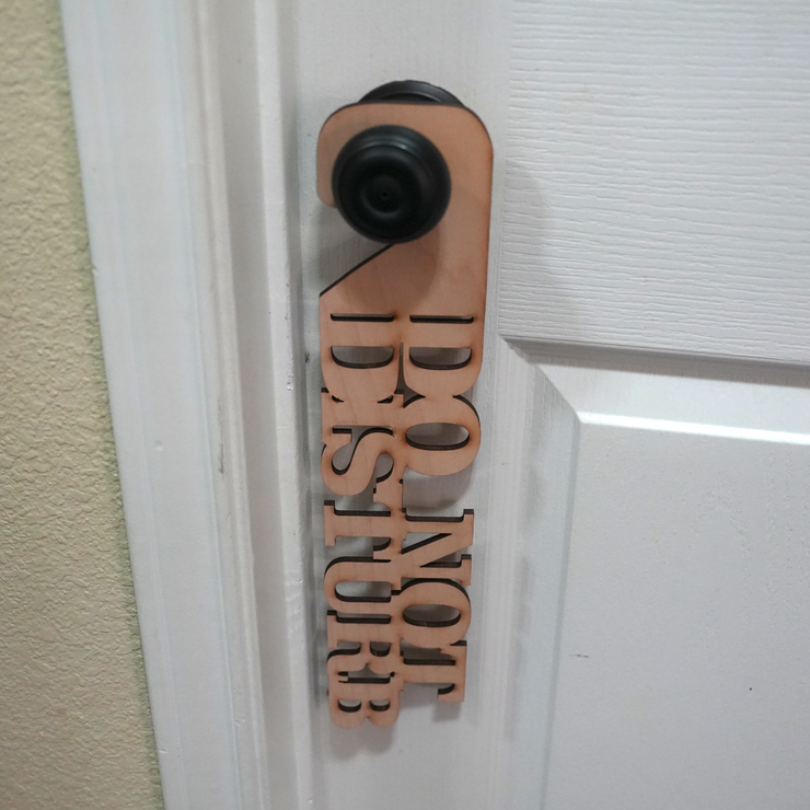 Do Not Disturb Door sign Raw Wood 15x3inches