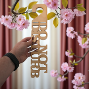 Do Not Disturb Door sign Raw Wood 15x3inches