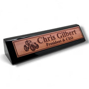 Desk Wedge Name Plate - PERSONALIZED - Tractor - 11 Inches