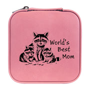 Jewelry Box 4x4 - CUSTOM - Worlds best mom with Raccoons