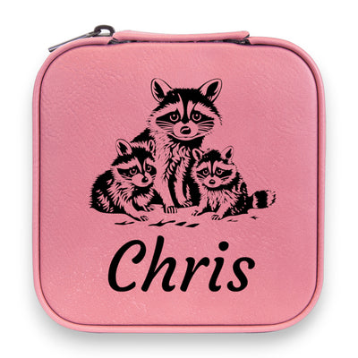 Jewelry Box 4x4 - PERSONALIZED - CUSTOM - Raccoons