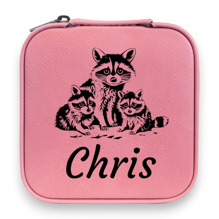 Jewelry Box 4x4 - PERSONALIZED - CUSTOM - Raccoons