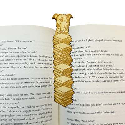 Bookmark - Pitbull Dog - Birch wood