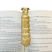 Bookmark - PERSONALIZED Pitbull Dog - Birch wood
