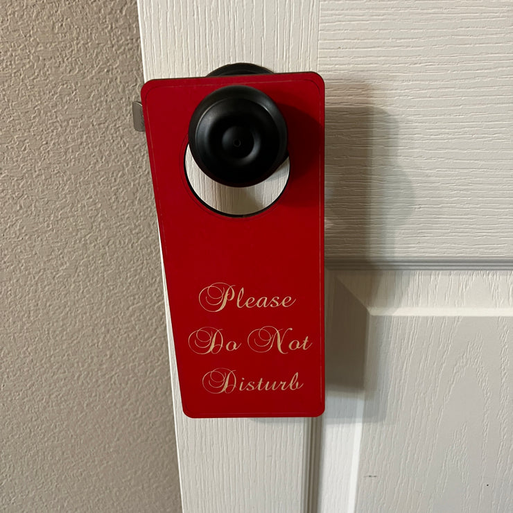 RED Please do not disturb door hanger Sign