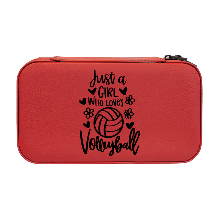 Jewelry Box 7x4 - CUSTOM - Just a girl who loves volleyball
