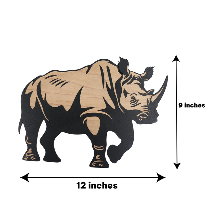 Signs - Black - Safari Animals - SET of 4 LARGE - Double stick tape included