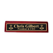 Desk Wedge Name Plate - PERSONALIZED - Mjolnir - 11 Inches