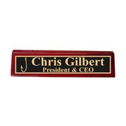 Desk Wedge Name Plate - PERSONALIZED - Fish Hook - 11 Inches