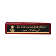 Desk Wedge Name plate -  Marcus Aurelius - 11 Inches